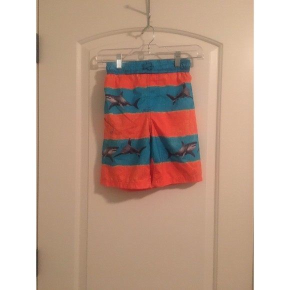 1Pc Wonder Nation Boys Print Striped Lined Swim Shorts Size Medium Multicolor - Picture 1 of 4